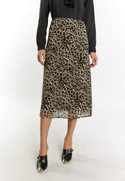 faina Women's Skirt With Leopard Print