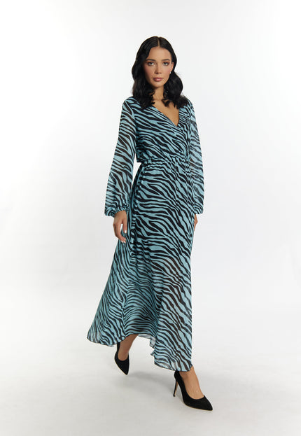 faina Damen Zebra-Print Kleid