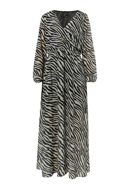 faina Damen Zebra-Print Kleid