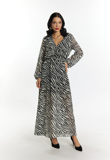 faina Damen Zebra-Print Kleid