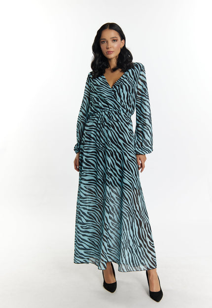 faina Damen Zebra-Print Kleid