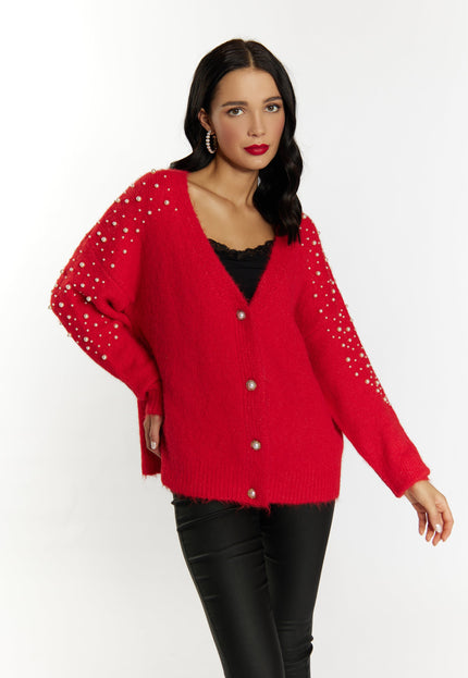 faina Damen Cardigan mit Perlen