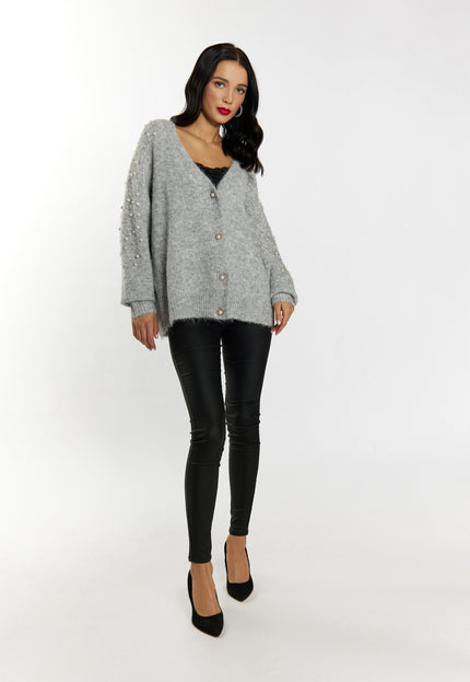 faina Damen Cardigan mit Perlen