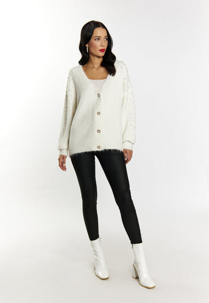 faina Damen Cardigan mit Perlen