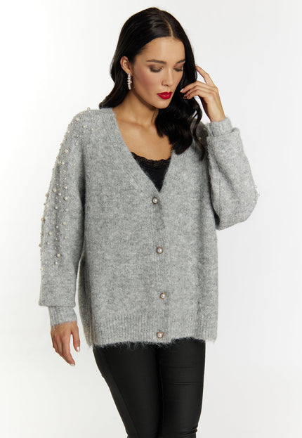 faina Damen Cardigan mit Perlen