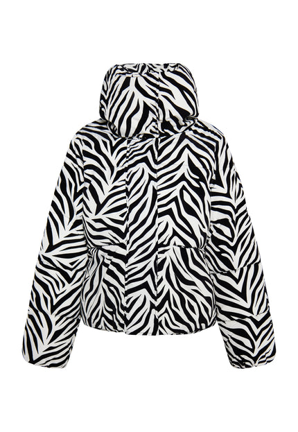 faina Damen Zebra-Print Steppjacke