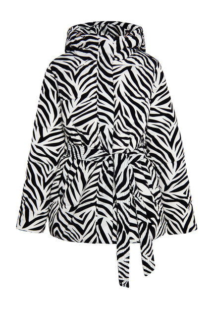 faina Damen Zebra-Print Steppjacke