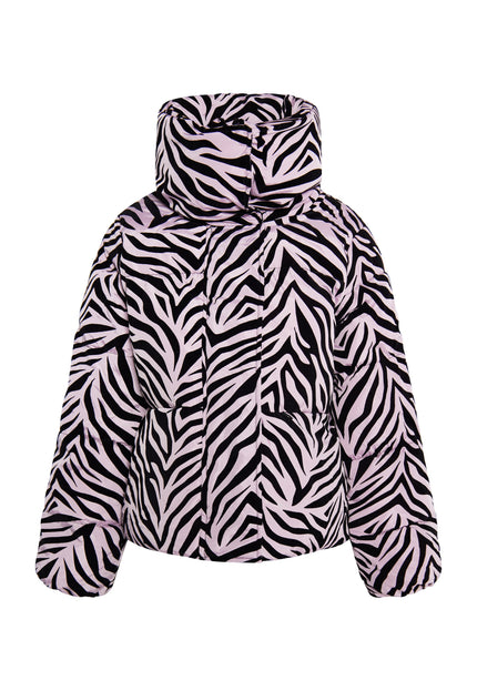 faina Damen Zebra-Print Steppjacke