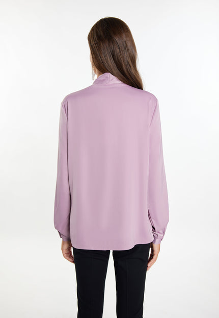 faina Damen Bluse mit Schleifenkragen