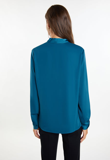 faina Damen Bluse mit Schleifenkragen