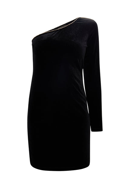 faina Damen Ein-Schulter Mini Kleid