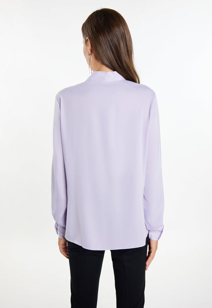 faina Damen Bluse mit Schleifenkragen