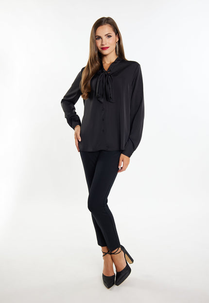 faina Damen Bluse mit Schleifenkragen