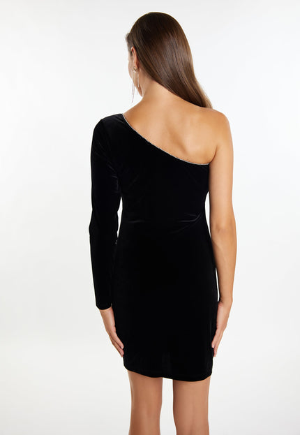 faina Damen Ein-Schulter Mini Kleid