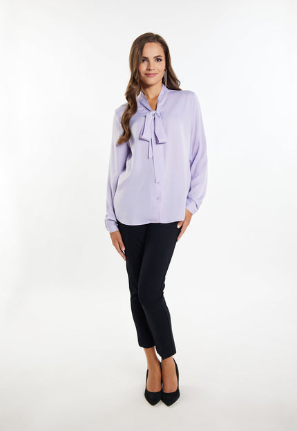 faina Damen Bluse mit Schleifenkragen