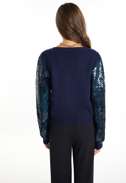 faina Damen Cardigan mit Pailletten