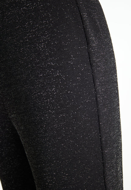 faina Women's Flared Trousers Made Of Glitter Jersey