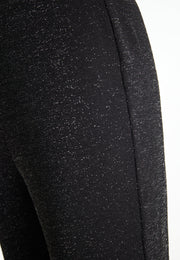 faina Damen Flared Hosen aus Glitzer-Jersey