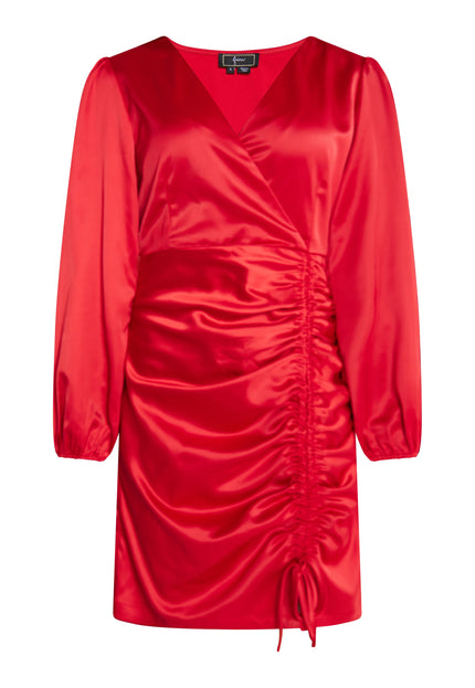 faina Damen Satin Mini Kleid