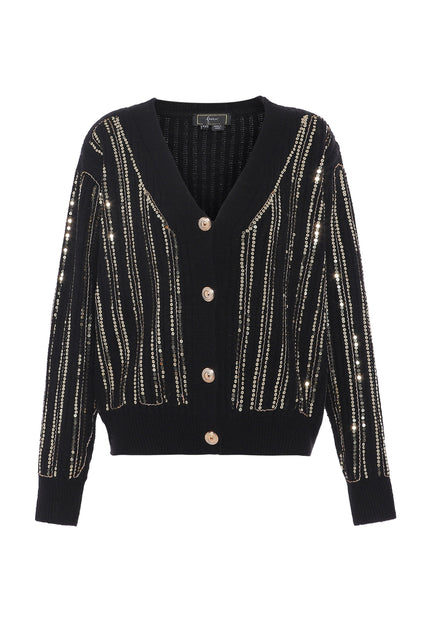 faina Damen-Cardigan mit Pailletten