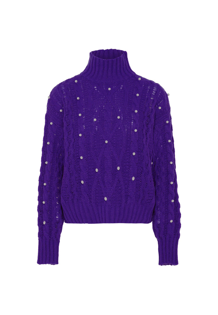faina Sweter Damski z Perłami