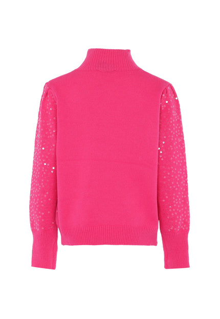 faina Damen Strickpullover mit Pailletten