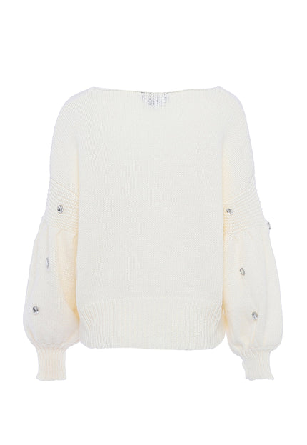 faina Women's Sweater With Rhinestone