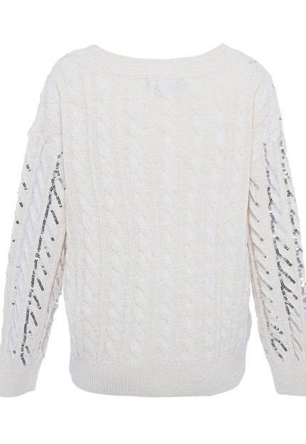 faina Women's Knitted Sweater With Sequin