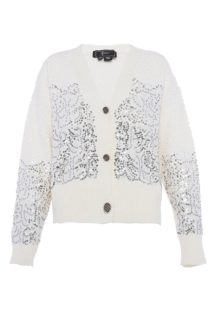 faina Damen-Cardigan mit Pailletten