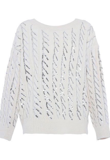 faina Women's Knitted Sweater With Sequin