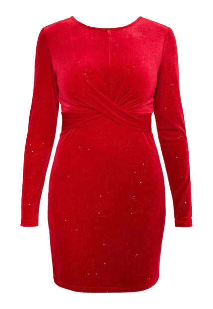 faina Damen Glitzerndes Samt Kleid