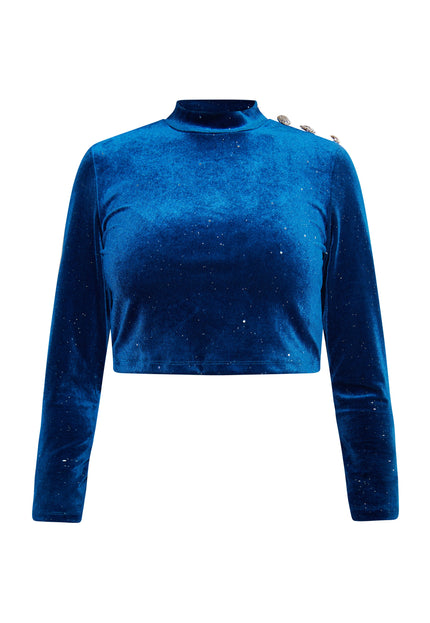 faina Women's Velvet Shirt With Glitter