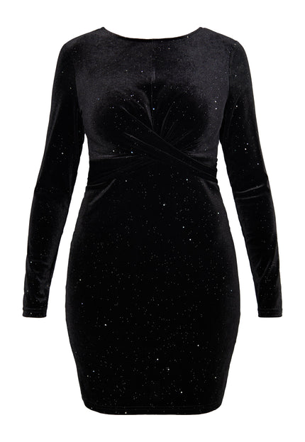 faina Damen Glitzerndes Samt Kleid